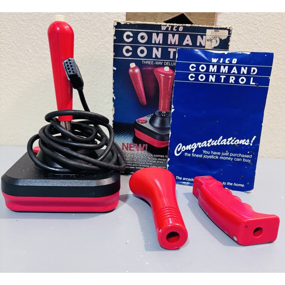 Wico Command Control Joystick Controller Atari 2600, 400/800, Amiga+ All Parts